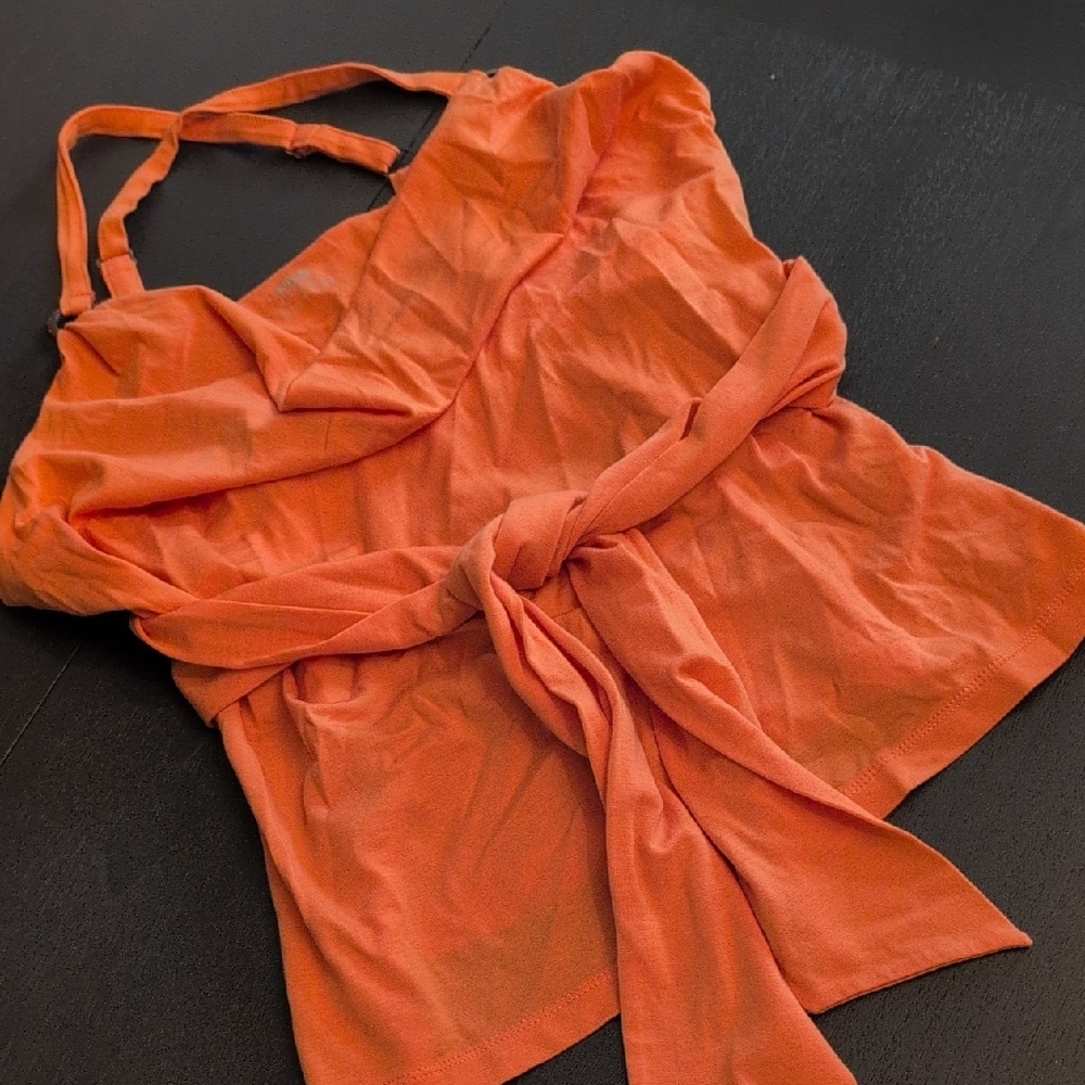 Fila Bright Orange Women's Camisole with Knot Detail